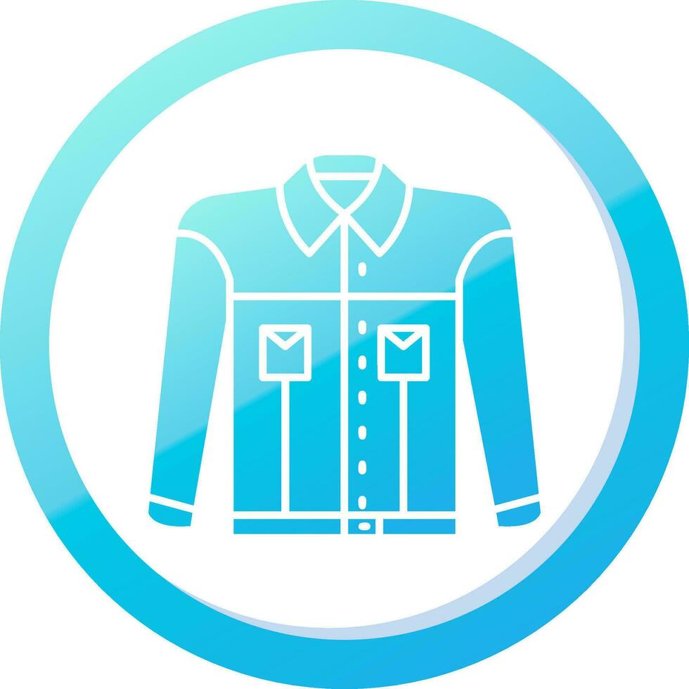 Jacke solide Blau Gradient Symbol vektor