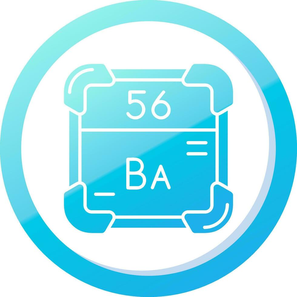 Barium solide Blau Gradient Symbol vektor