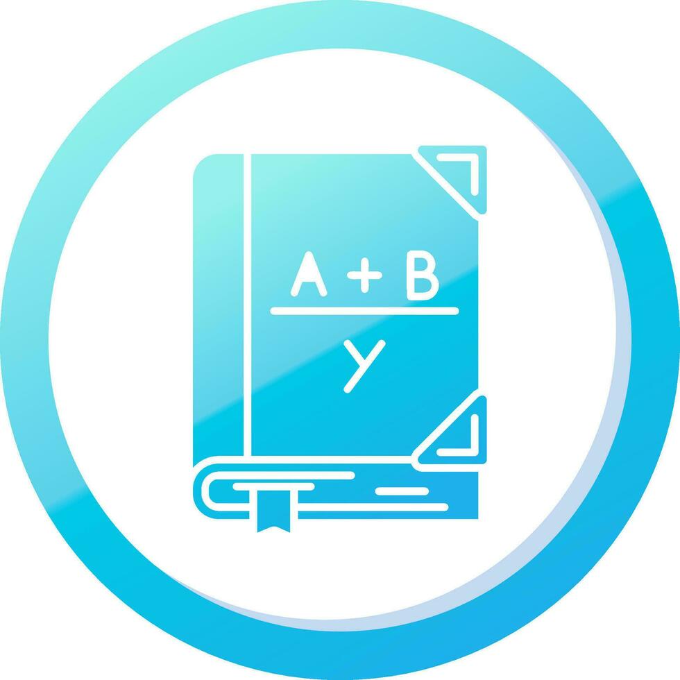 algebra fast blå lutning ikon vektor