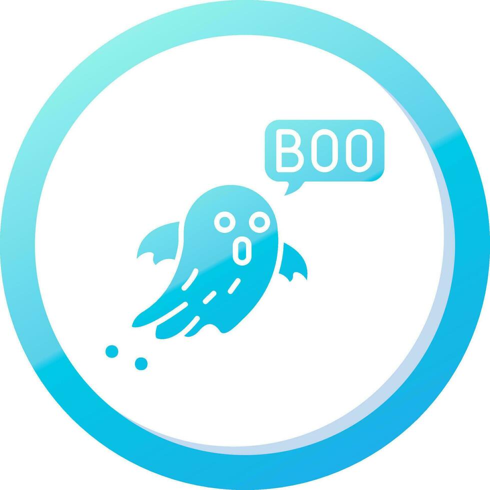 Boo solide Blau Gradient Symbol vektor