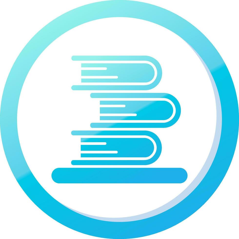 Bücher solide Blau Gradient Symbol vektor