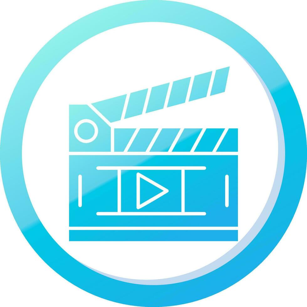 Film solide Blau Gradient Symbol vektor