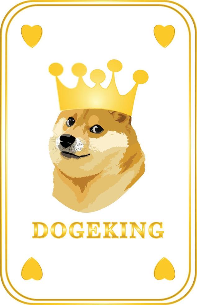 dogecoin king kort illustration vektor