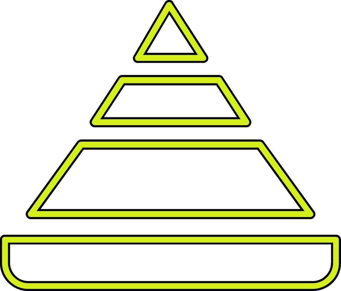 Pyramidendiagramm-Vektorsymbol vektor