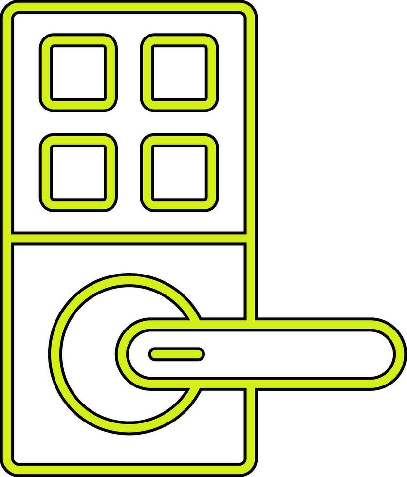 Smart-Tür-Vektor-Symbol vektor