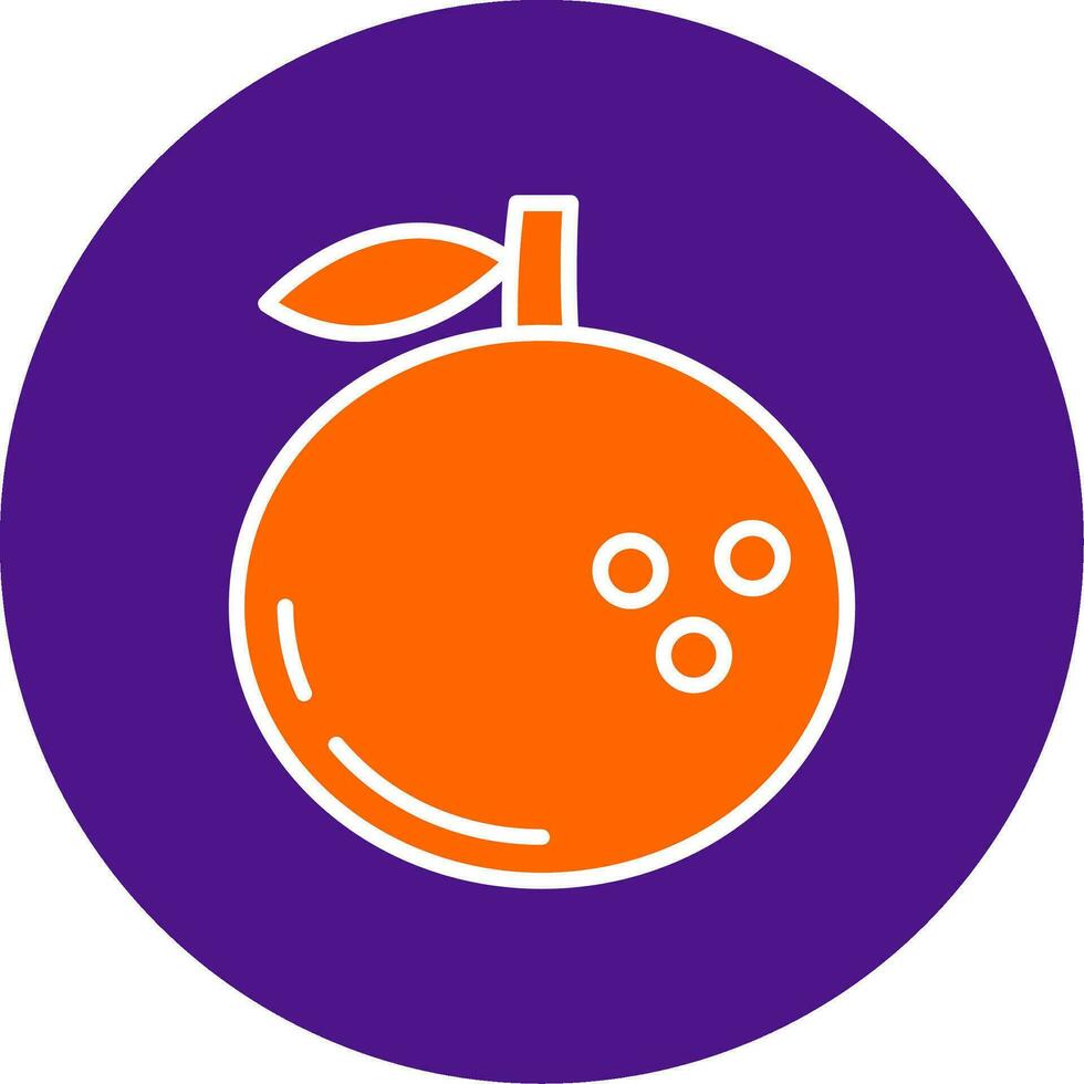 Clementine Linie gefüllt Kreis Symbol vektor