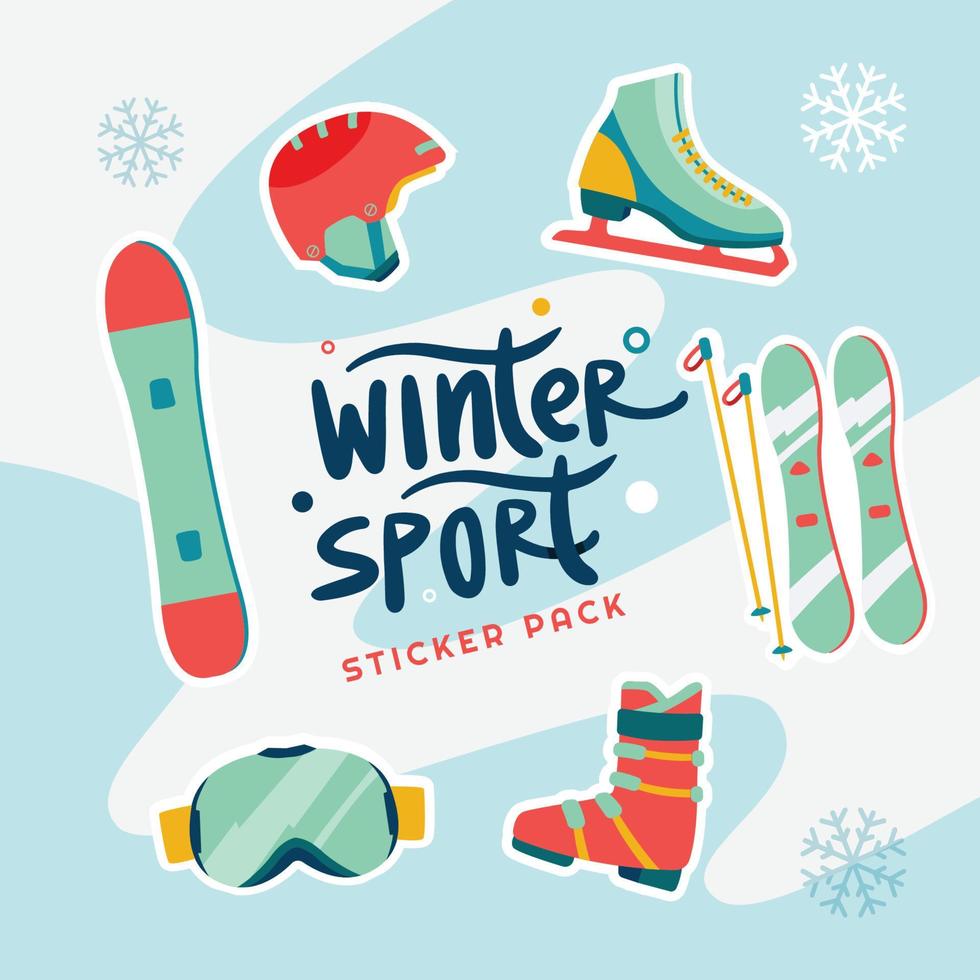 klisterpaket för vintersport vektor