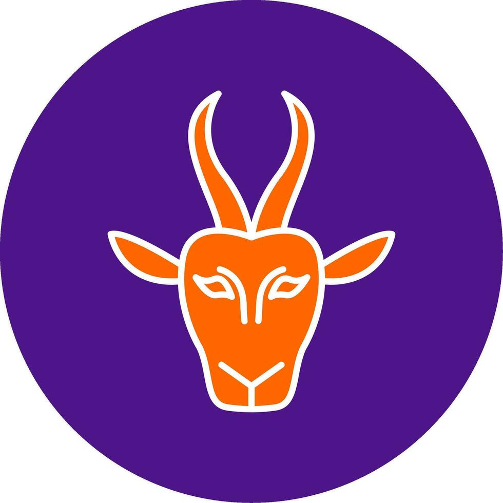 Gazelle Linie gefüllt Kreis Symbol vektor