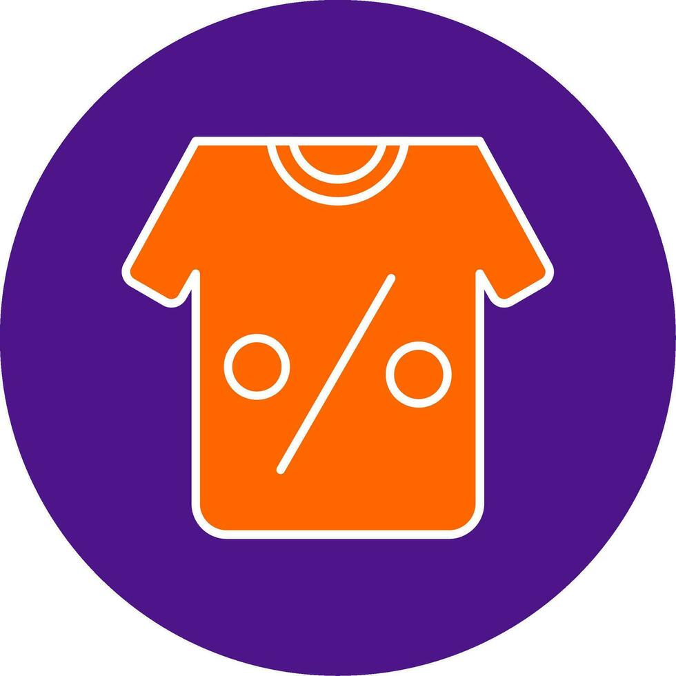 T-Shirt Linie gefüllt Kreis Symbol vektor