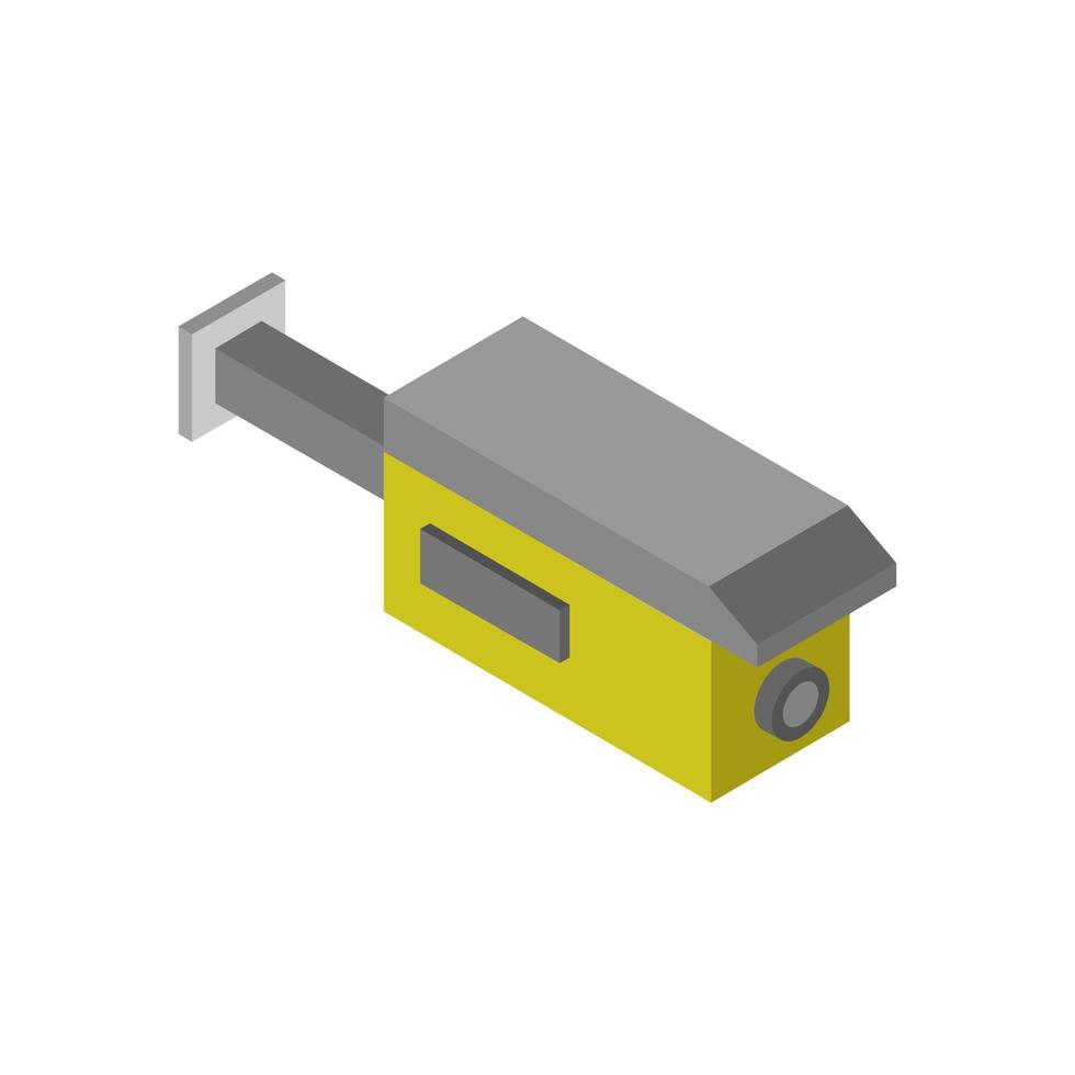 isometrische Überwachungskamera auf weißem Hintergrund vektor