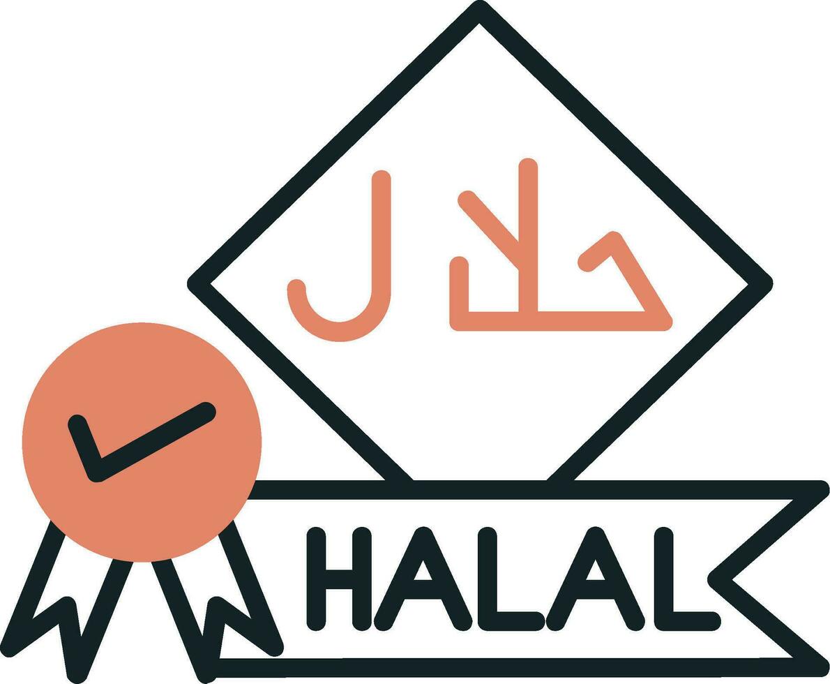 Symbol für Halal-Vektor vektor