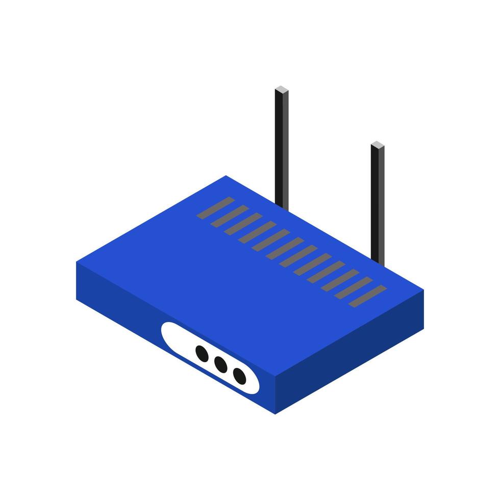 isometrisk router på en vit bakgrund vektor