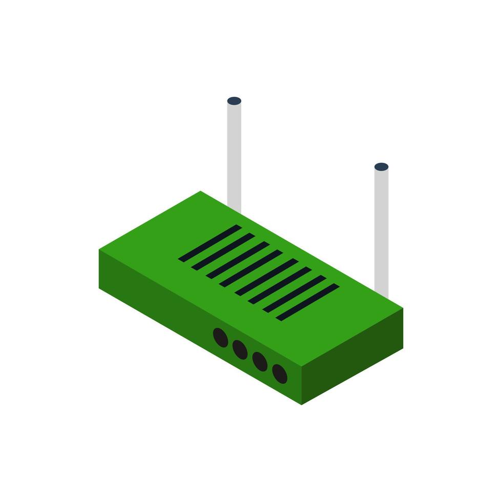 isometrisk router på en vit bakgrund vektor