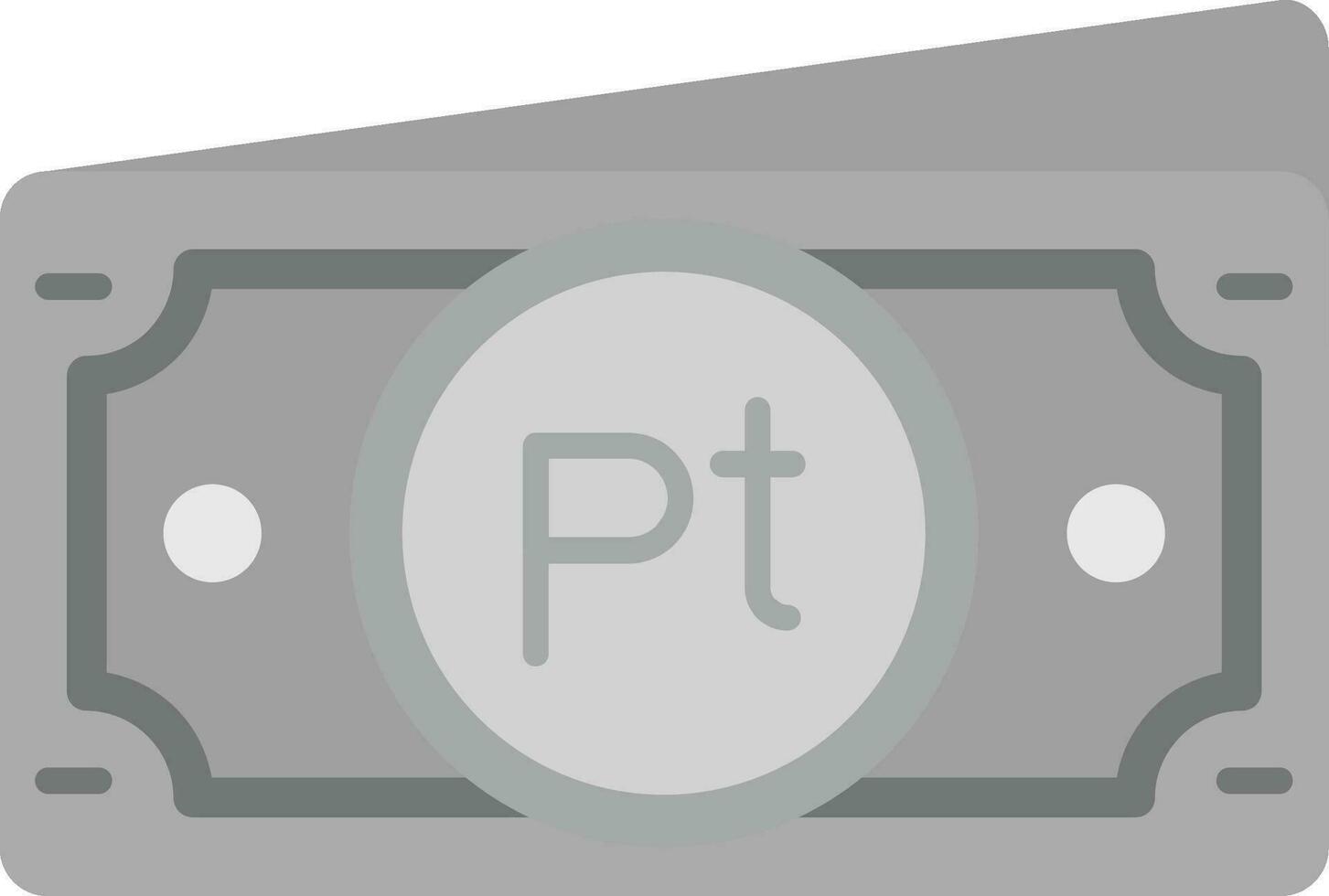 peseta grå skala ikon vektor