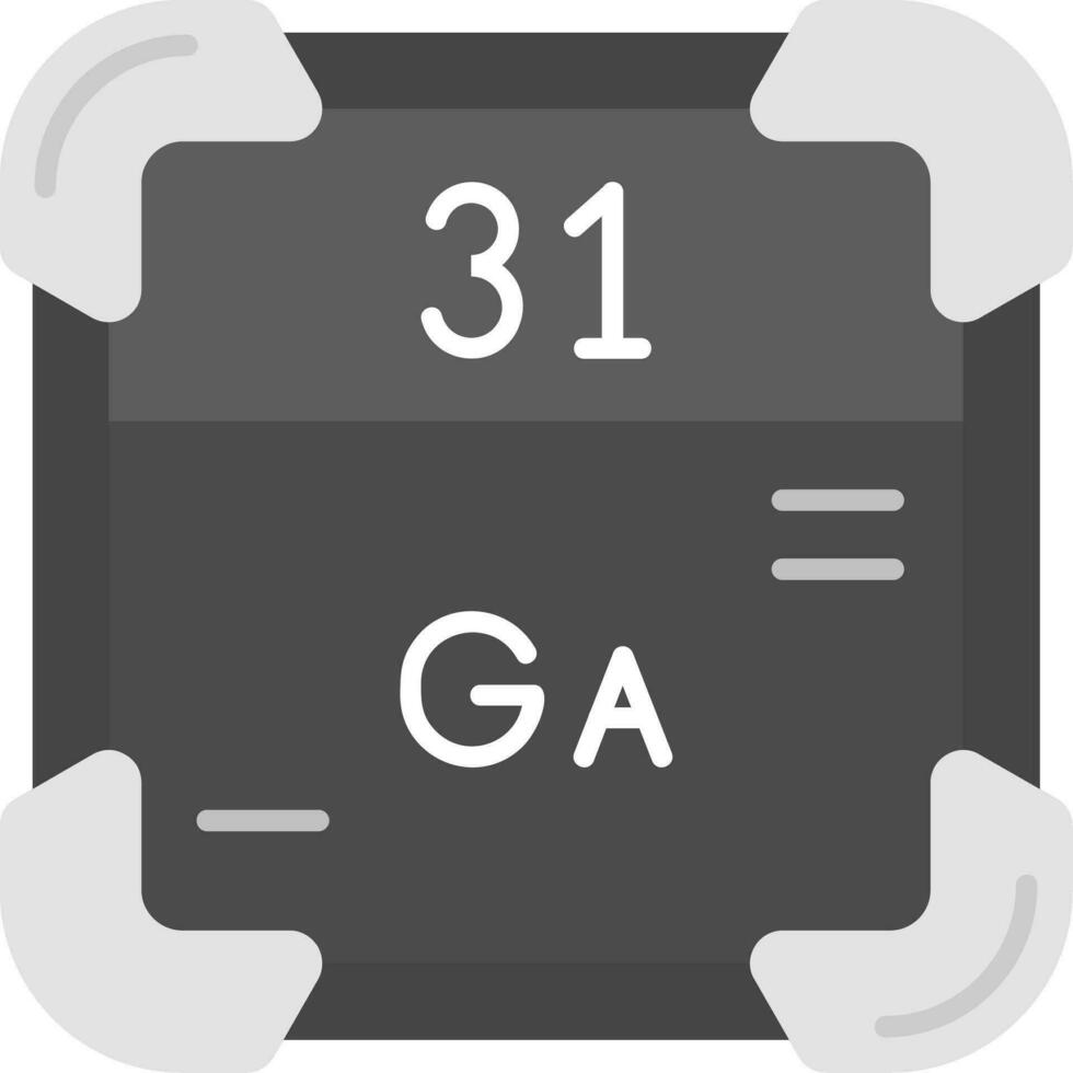 Gallium grau Rahmen Symbol vektor