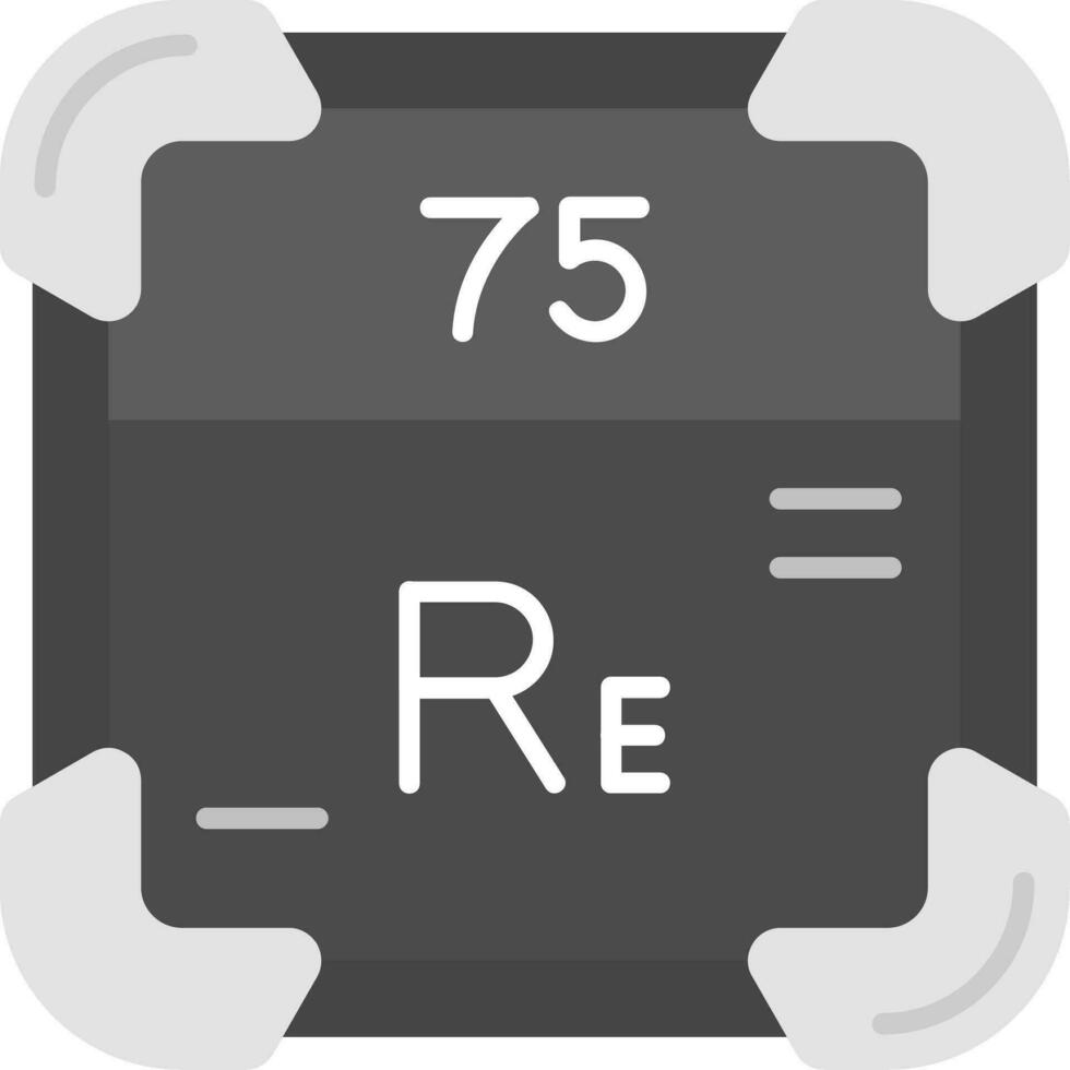 Rhenium grau Rahmen Symbol vektor