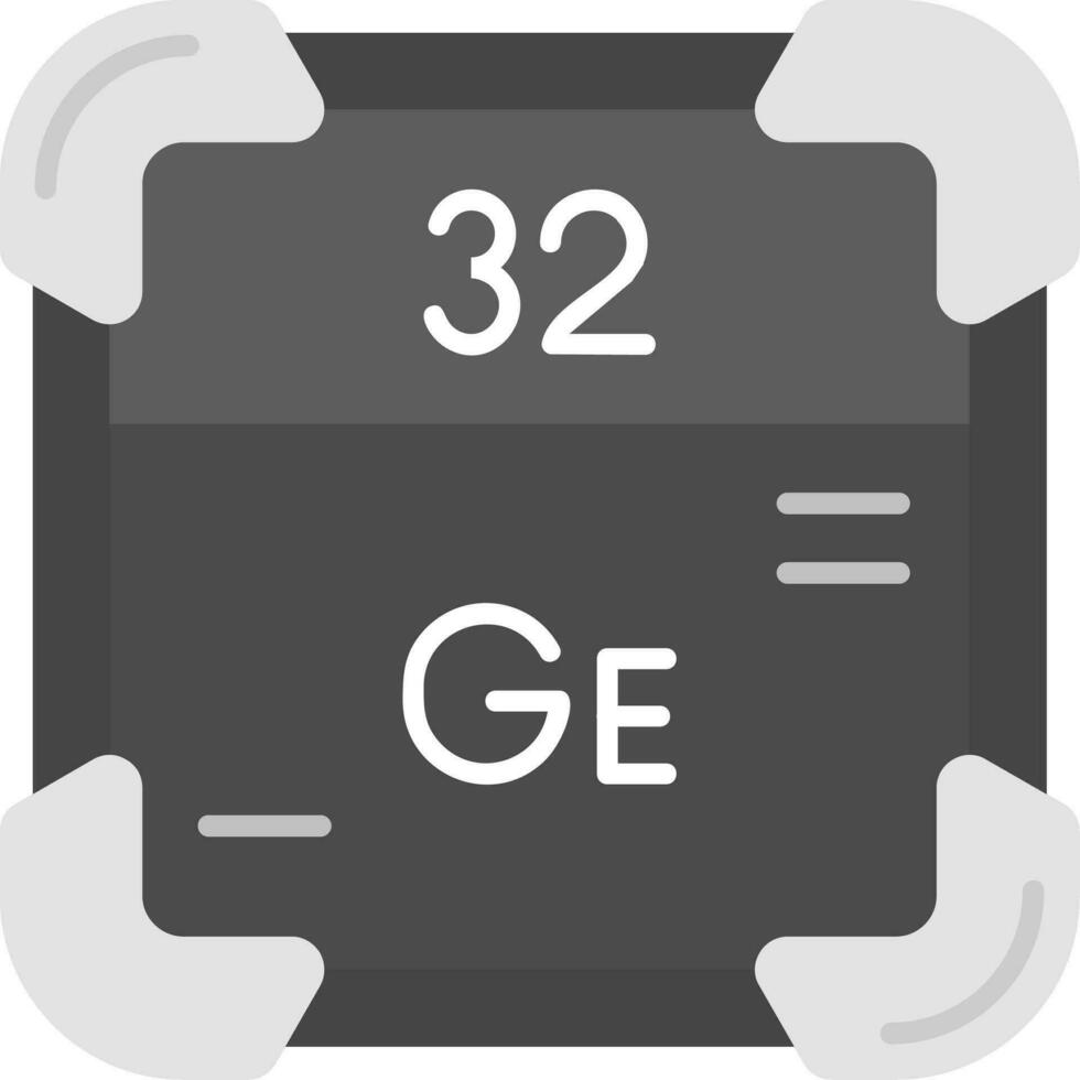 germanium grå skala ikon vektor