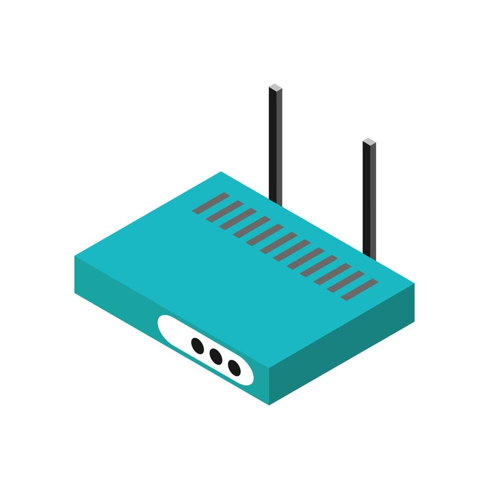 isometrisk router på en vit bakgrund vektor