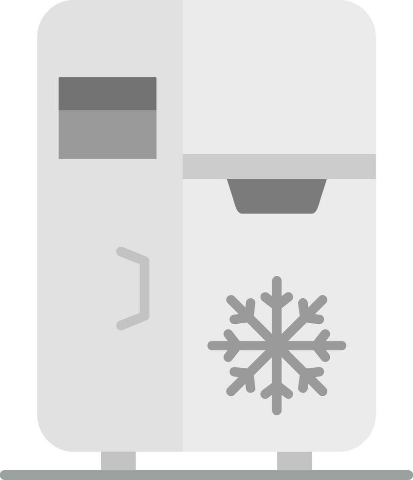 kylskåp grå skala ikon vektor