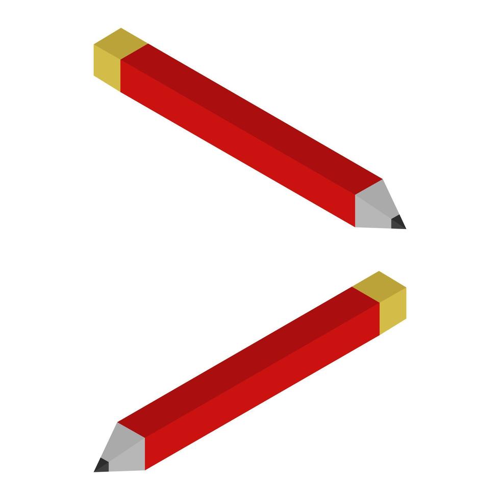 isometrischer Bleistift auf Hintergrund vektor