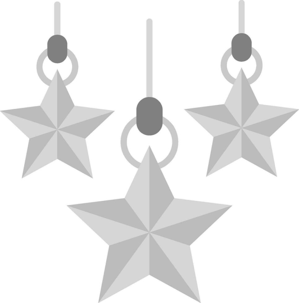 jul stjärna grå skala ikon vektor