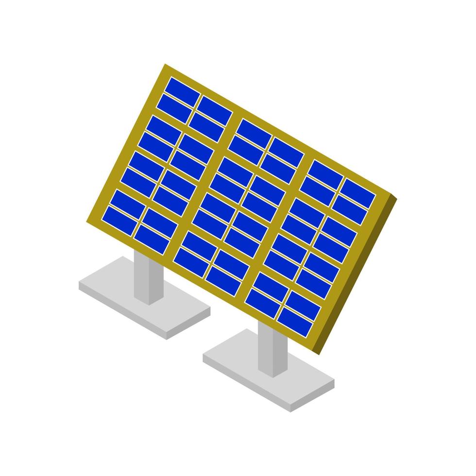 isometrisk solpanel på en vit bakgrund vektor