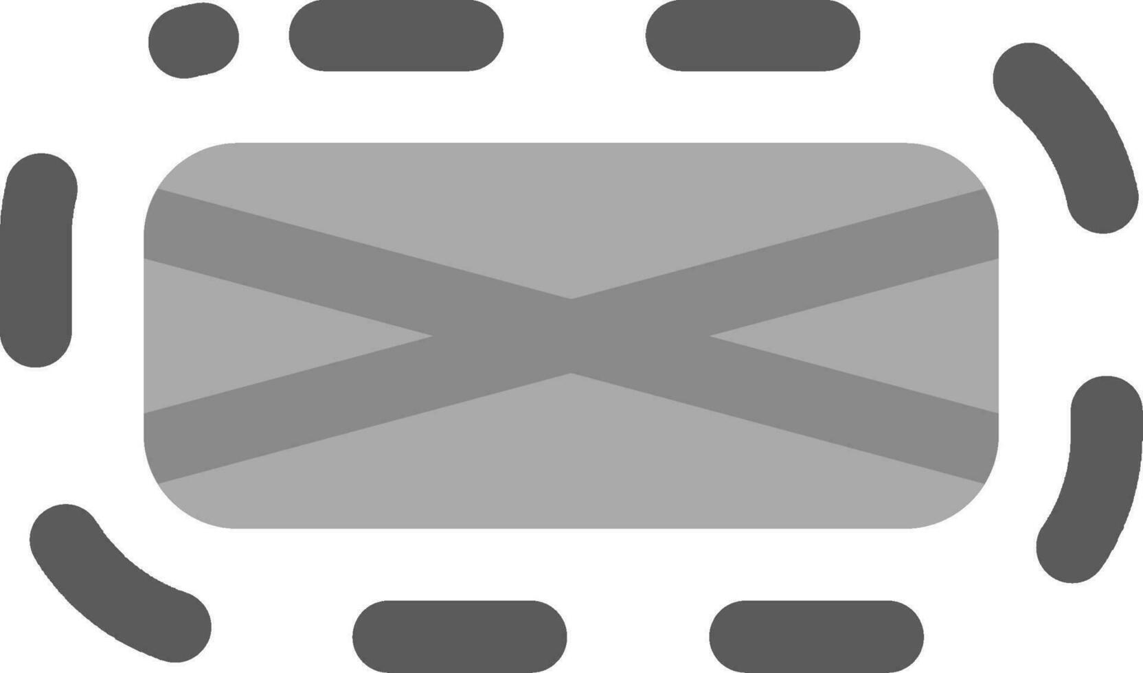 elipse ram grå skala ikon vektor