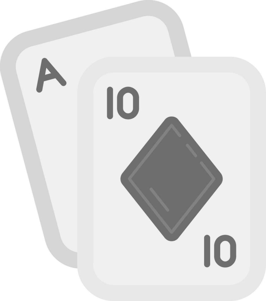 poker grå skala ikon vektor