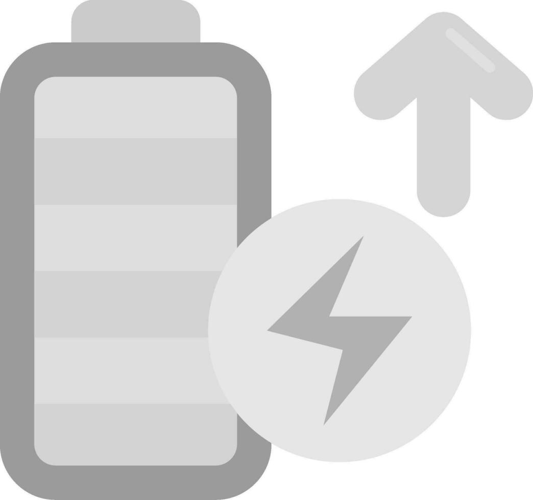 batteri full grå skala ikon vektor