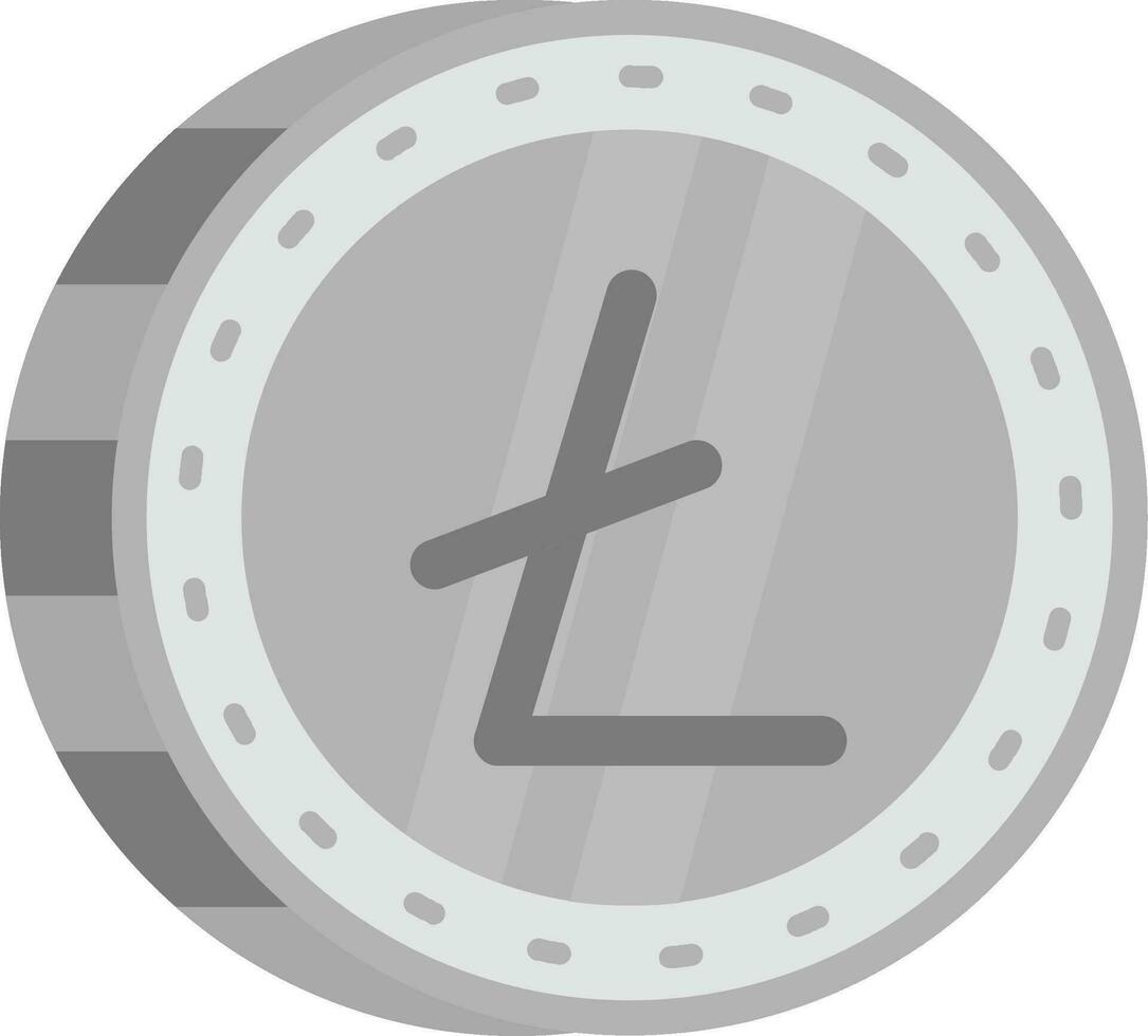 Litecoin grau Rahmen Symbol vektor