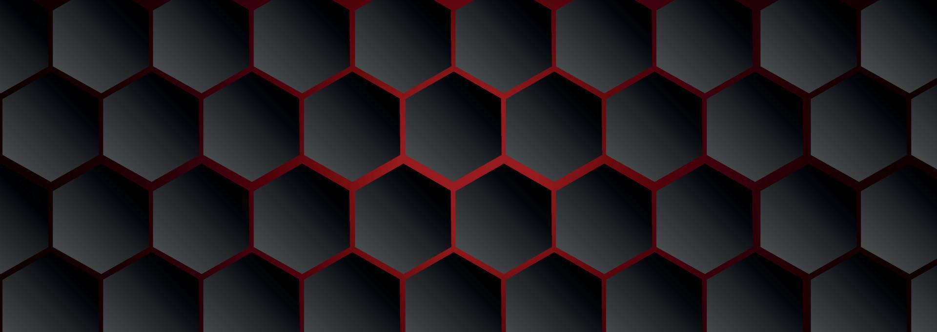 abstrakt webbbakgrund, många hexagoner på en mörkgrå bakgrund - vektor