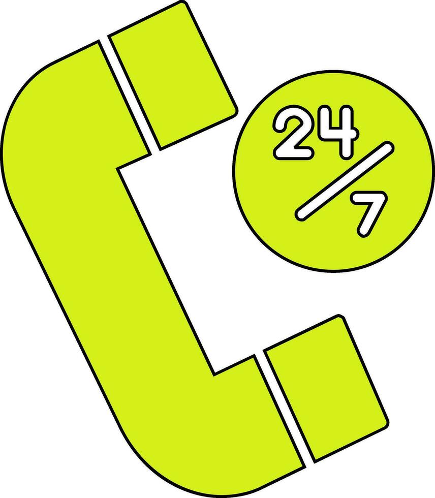 24 Stunden Support-Vektor-Symbol vektor