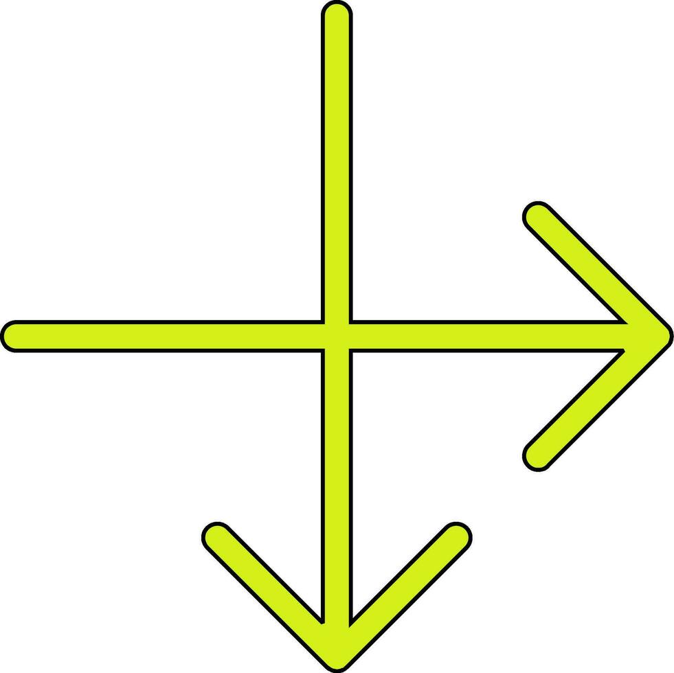 sich schneiden Vektor Symbol