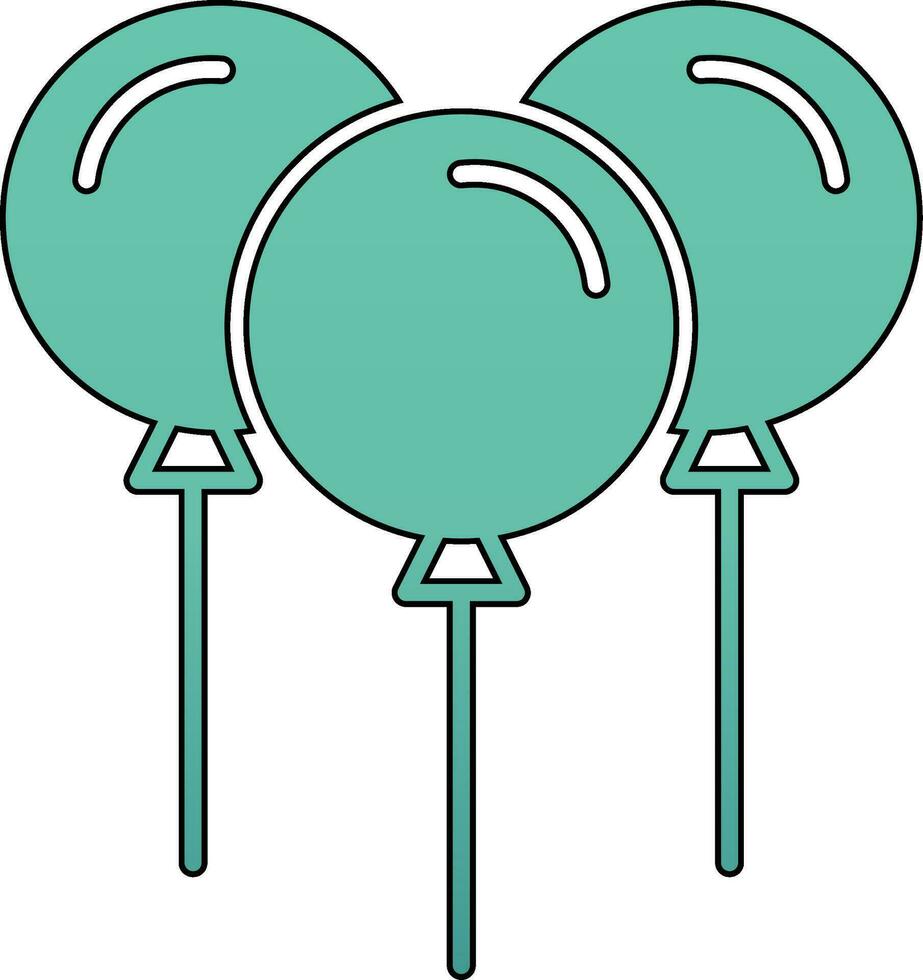 Luftballons-Vektor-Symbol vektor