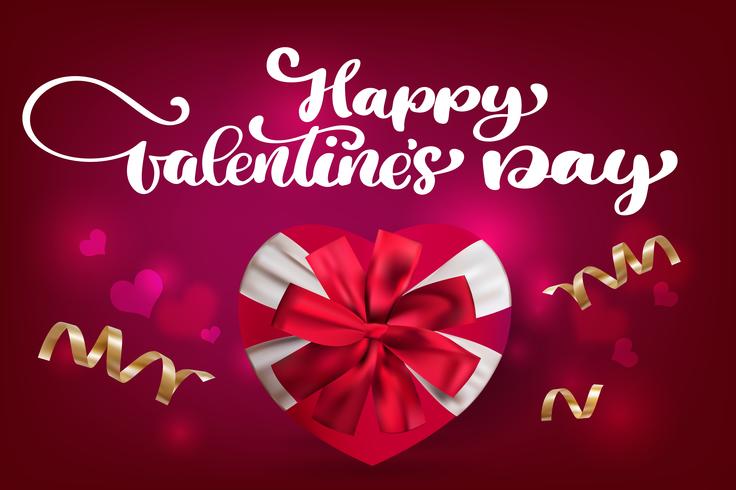 Happy Valentines Day romantische Grußkarte vektor