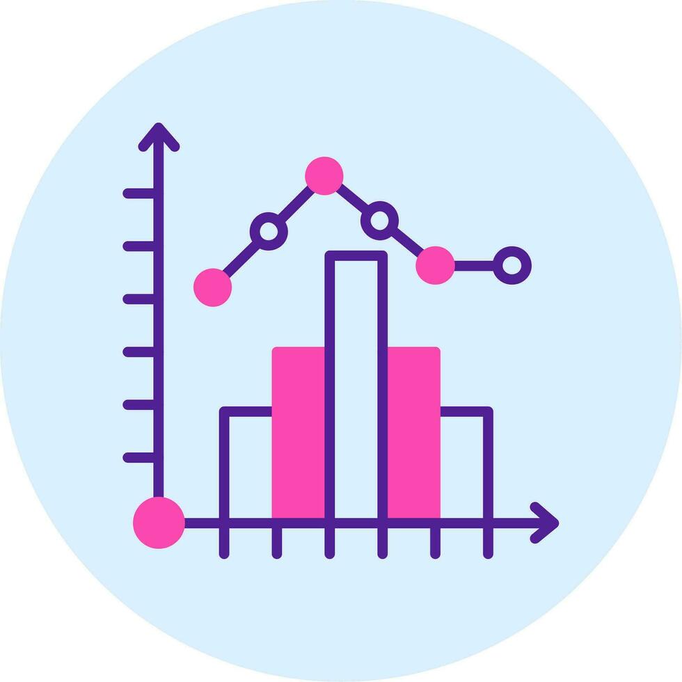 histogram vektor ikon