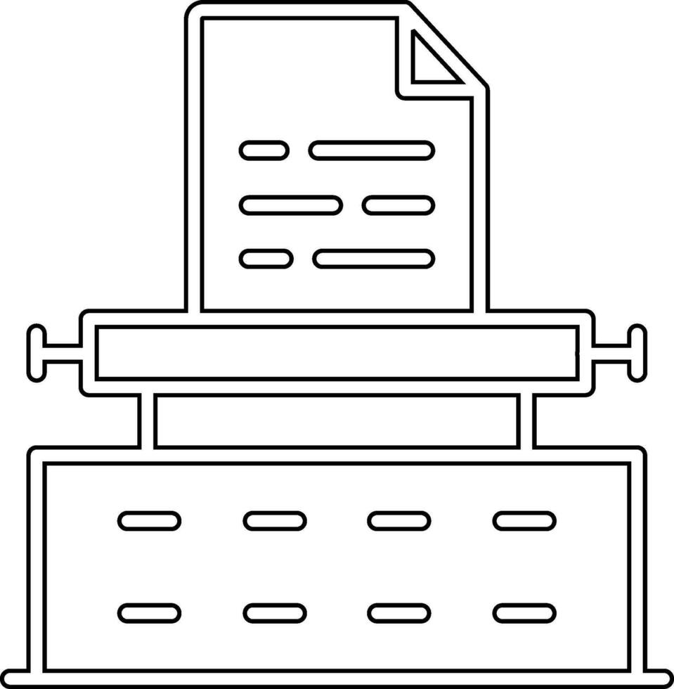 Schreibmaschinenvektorikone vektor