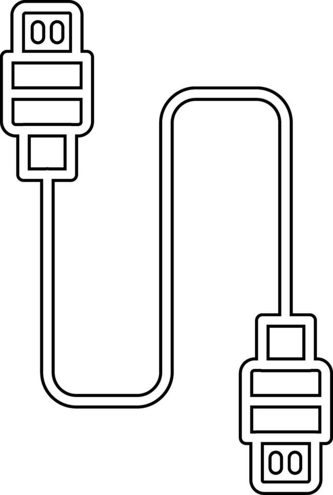 Vektorsymbol für USB-Kabel vektor