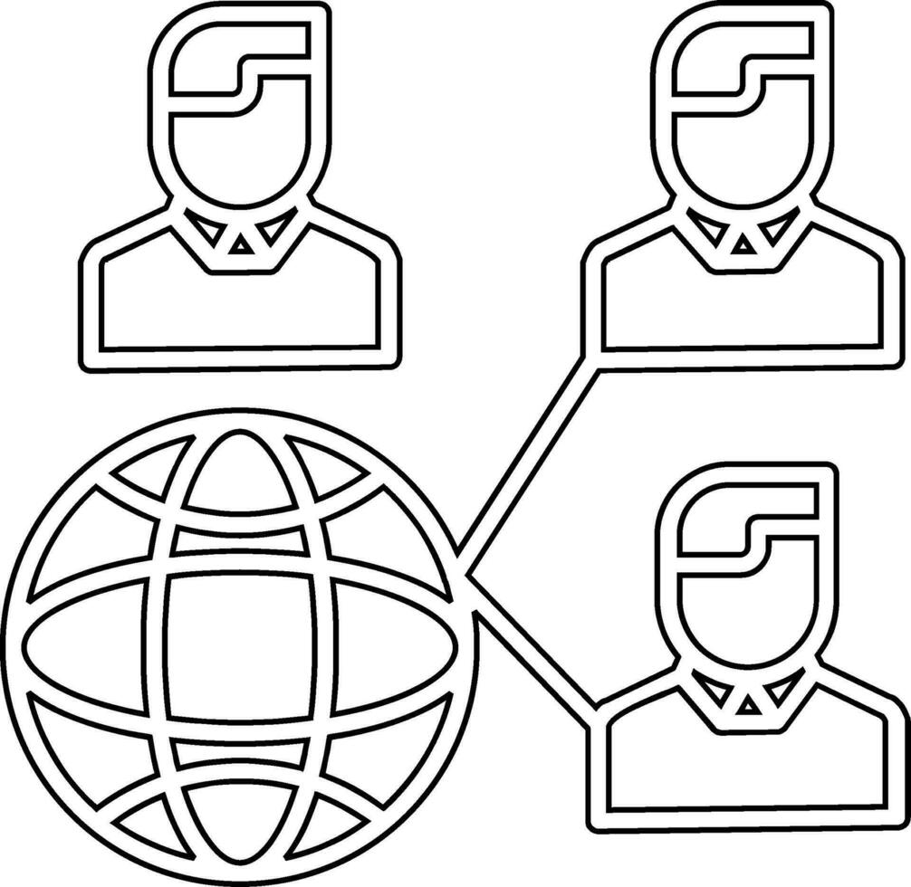 Netzwerk-Vektor-Symbol vektor