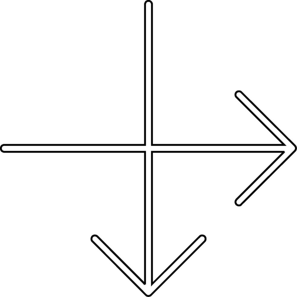 sich schneiden Vektor Symbol