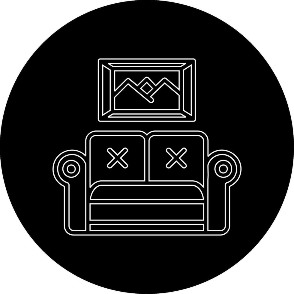 Sofa-Vektor-Symbol vektor