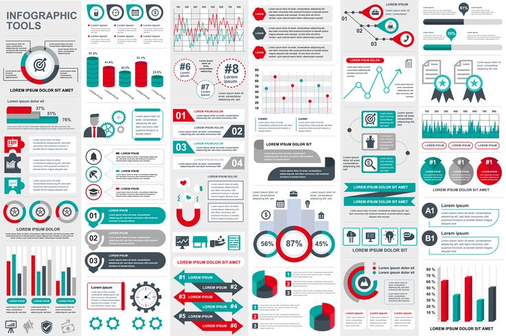 Infographic-Elementdatenvisualisierungsvektor-Designschablone vektor