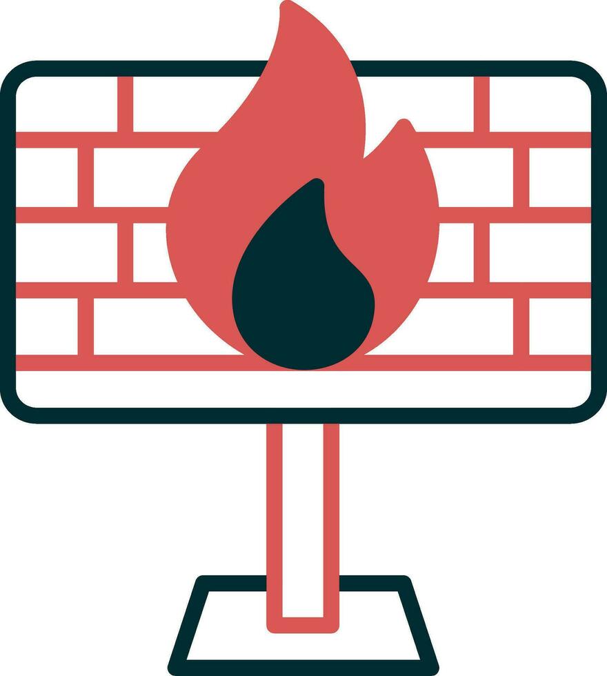 Firewall-Vektor-Symbol vektor