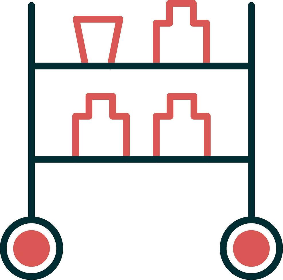 Trolley-Vektor-Symbol vektor