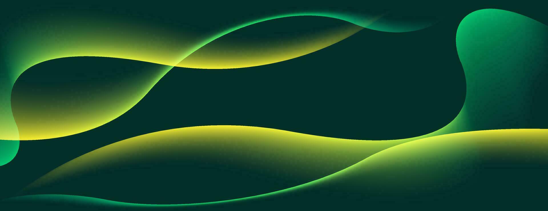 dynamisk våg abstrakt bakgrund med gult ljus. vektor formgivningsmall