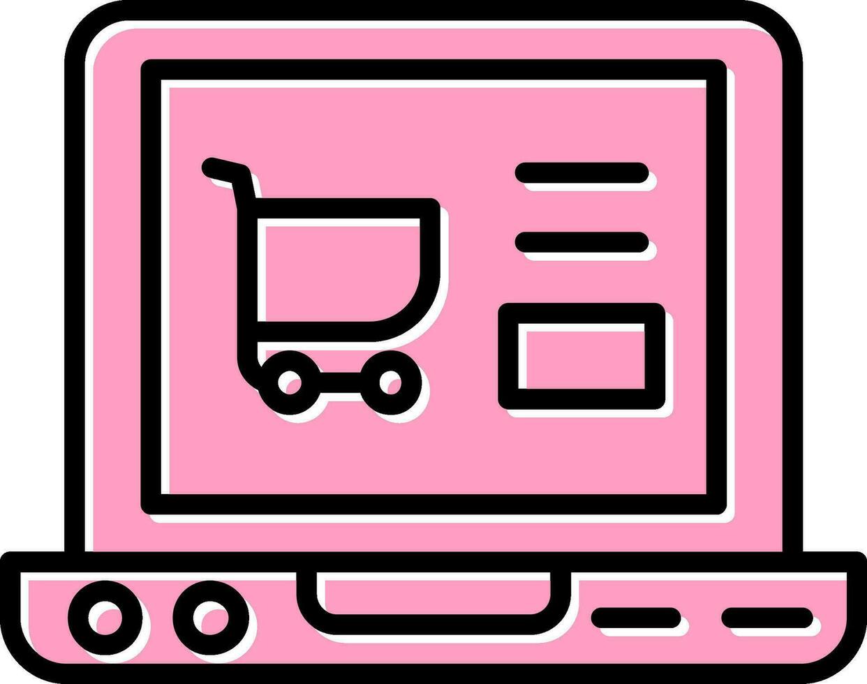 Online-Shopping-Vektor-Symbol vektor