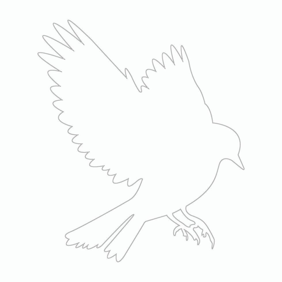 fågel illustration linje konst vektor eps