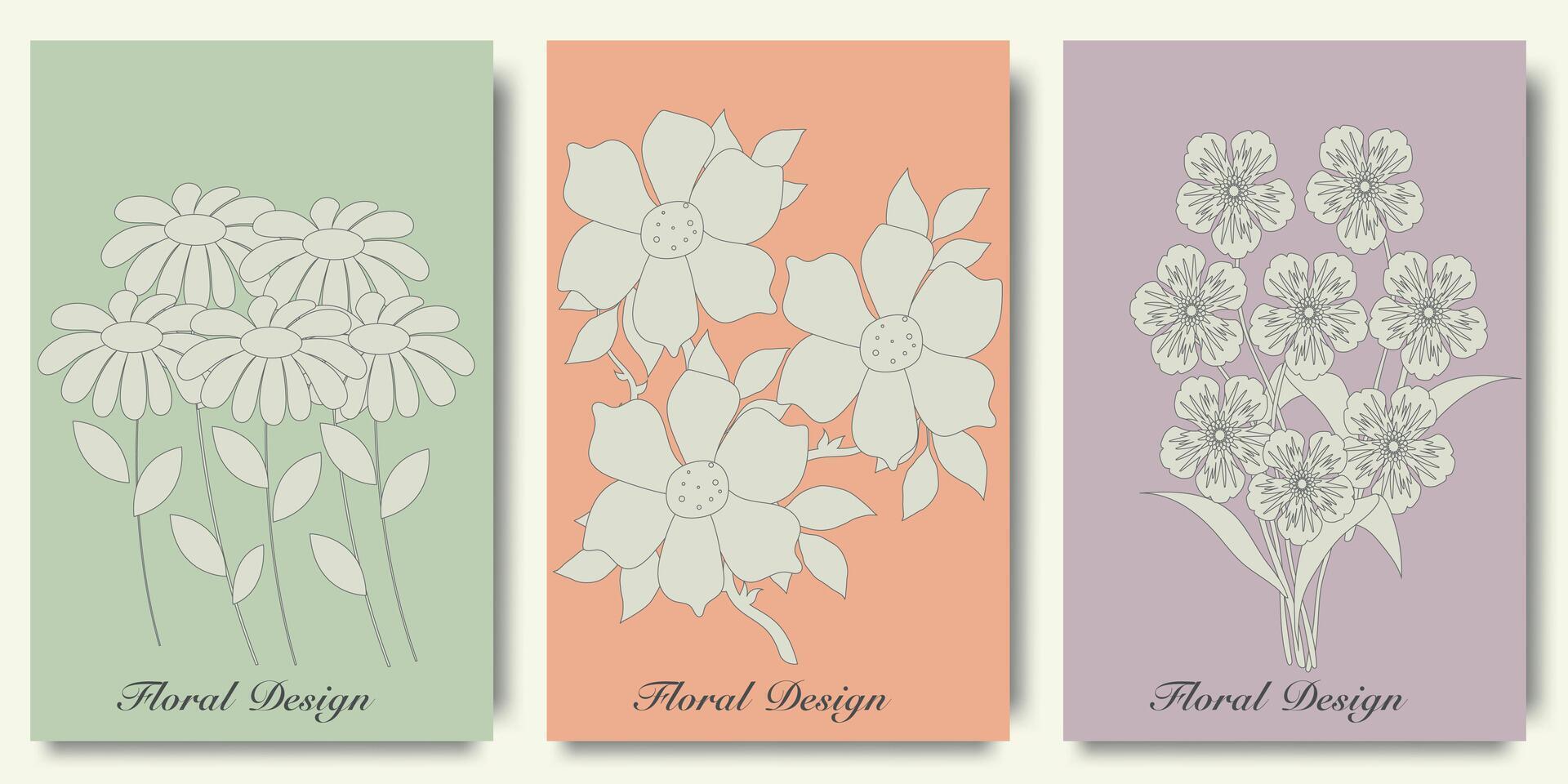 modisch Blumen- Ast und minimalistisch Blumen. minimalistisch modisch zeitgenössisch Blumen- Design perfekt zum Mauer Kunst, Drucke, Sozial Medien, Poster, Einladungen, branding Design vektor