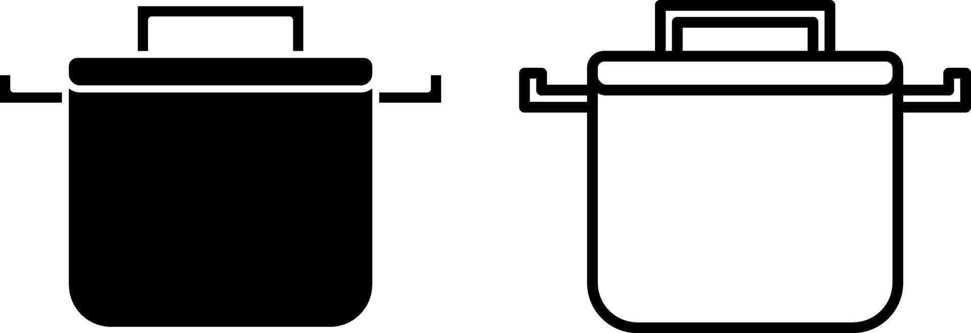 Topf Symbol Symbol, Zeichen, oder Symbol im Glyphe und Linie Stil isoliert auf transparent Hintergrund. Vektor Illustration