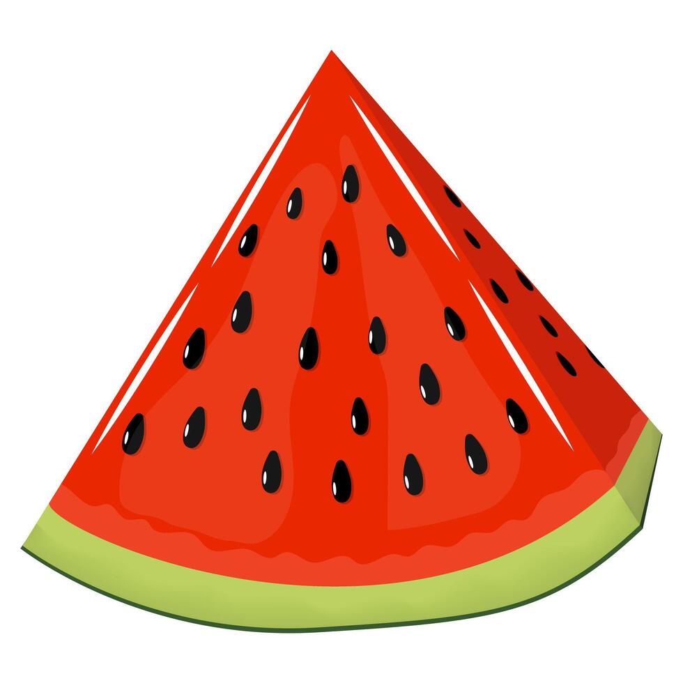 ein Scheibe von reif Wassermelone. Diät gesund Vitamin Essen vektor
